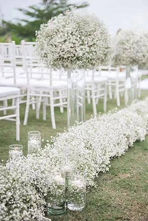 baby's breath wedding aisle decor baby's breath wedding aisle decor