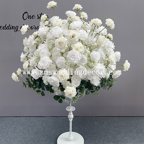 tall white floral wedding centerpieces
