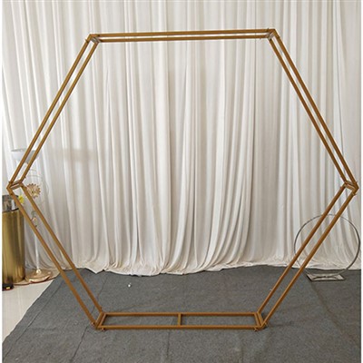 Oltin olti burchakli fon