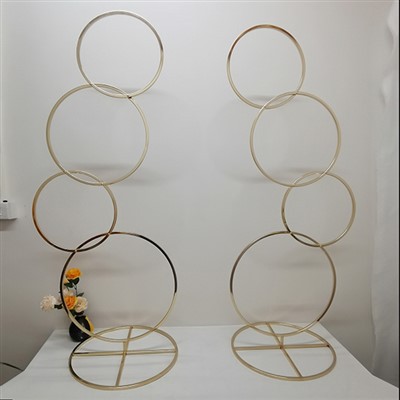 Oltin halqa ustunli gulli stend